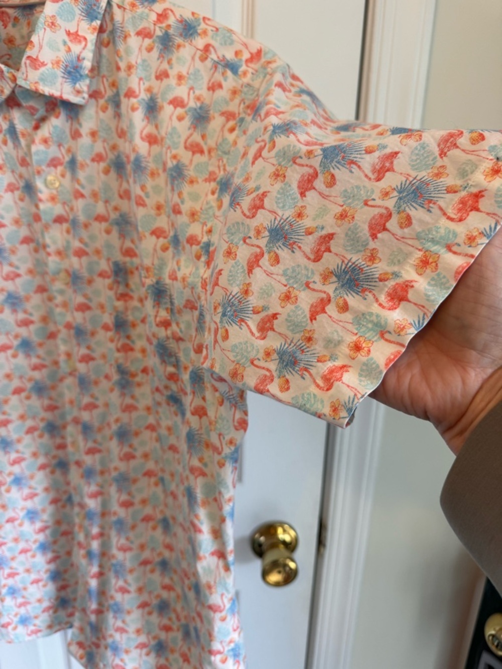 PETER MILLAR Seaside Paradise Cotton-Blend Sport Shirt Size M - Picture 9 of 13